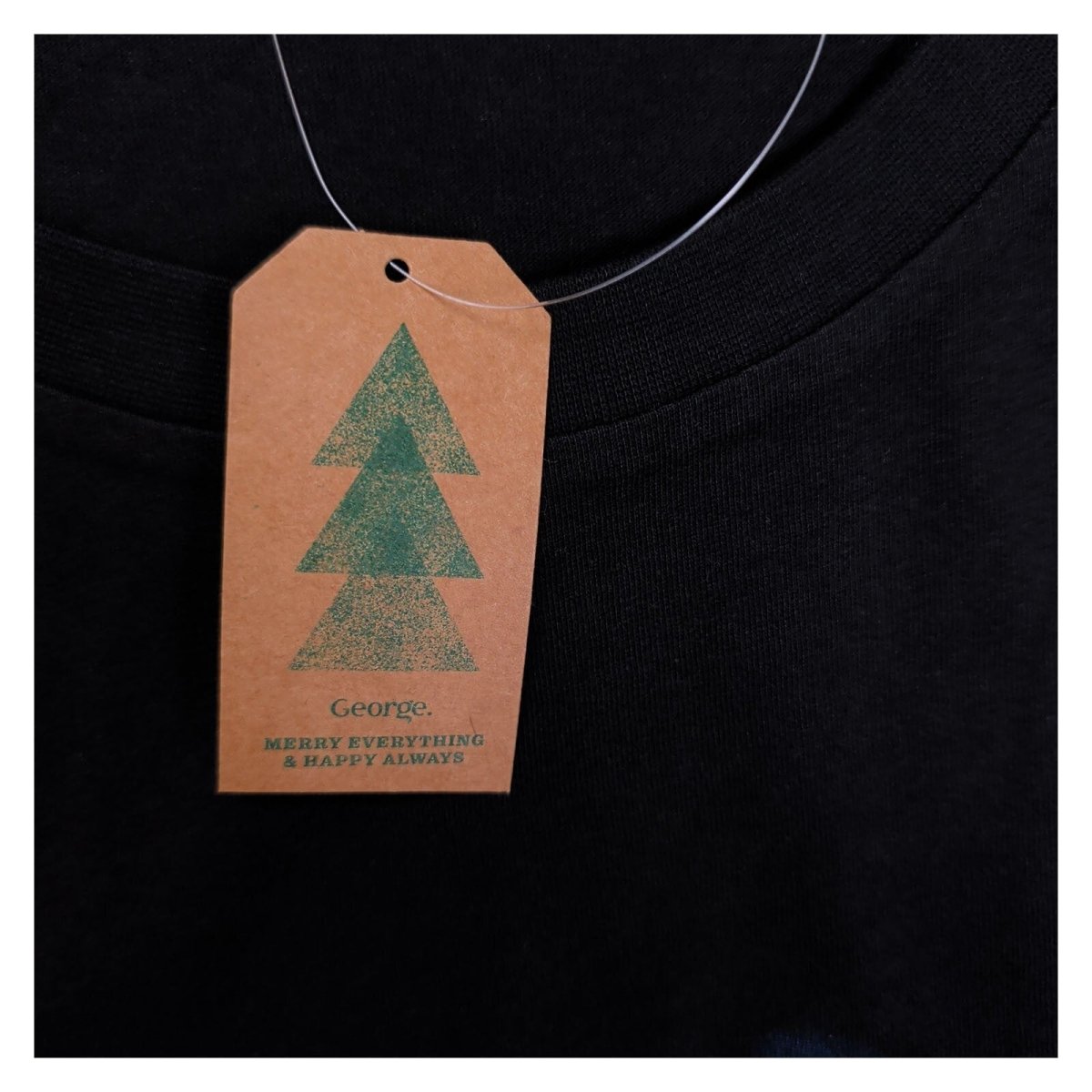 George Mens T-Shirt XXXL Black Santa Graphic 100% Cotton – product photo 8 | RewearableUK