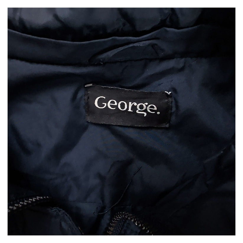 George Women's Navy Blue Hooded Puffer Jacket UK 16 Quilted Winter Coat – product photo 7 | RewearableUK