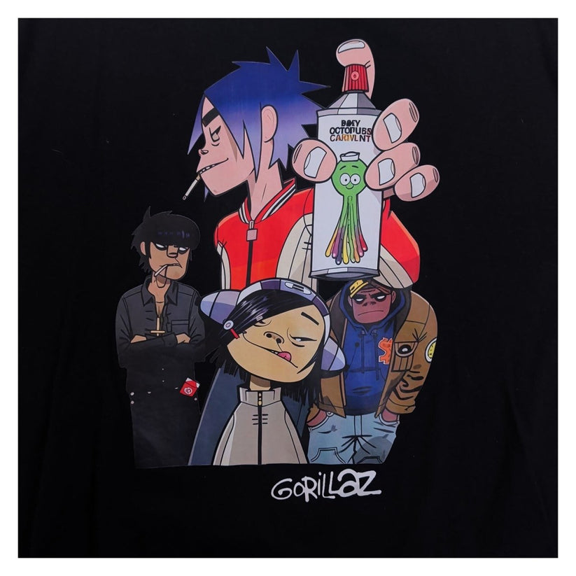 Gorillaz Band Graphic T Shirt Mens 3XL Black Gildan Cartoon Print Music Tee – product photo 4 | RewearableUK