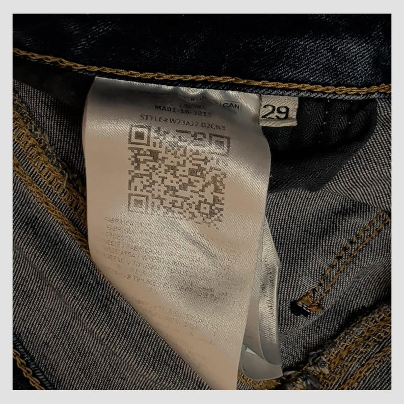 guess curve x womens blue denim distressed skinny fit jeans size w29 casual by GUESS – JEANS | RewearableUK