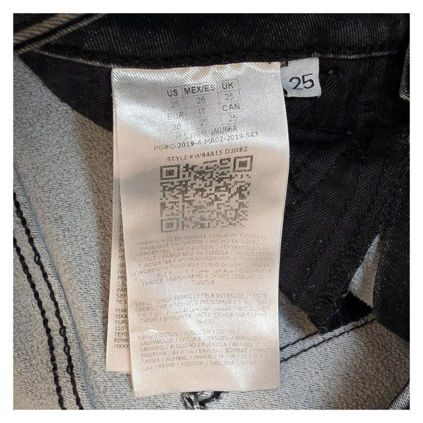 guess women size 25 grey sexy curvy straight stretch denim jeans trousers by GUESS – | RewearableUK
