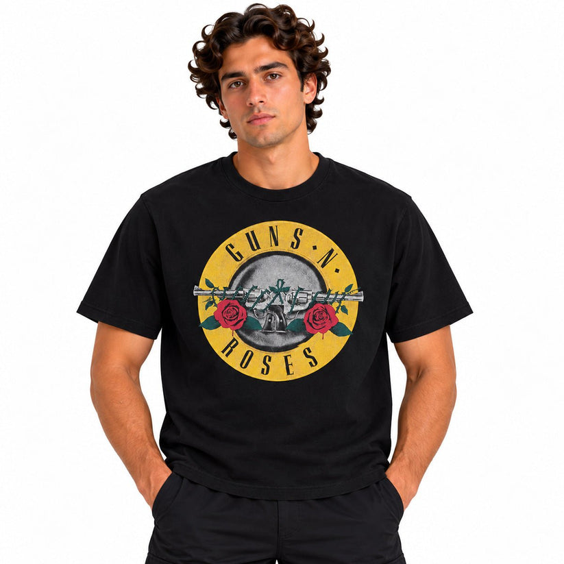 Guns N' Roses Men's T-Shirt M Black 2022 Official Licensed Band Logo Rock Music – T-Shirt product photo 1 | RewearableUK