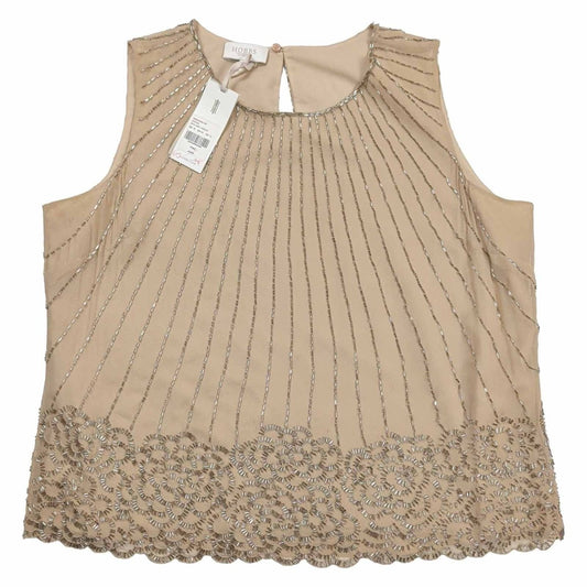 Hobbs Amersham Silk Beaded Top UK 16 Oyster Sleeveless Occasion NWT – product photo 1 | RewearableUK
