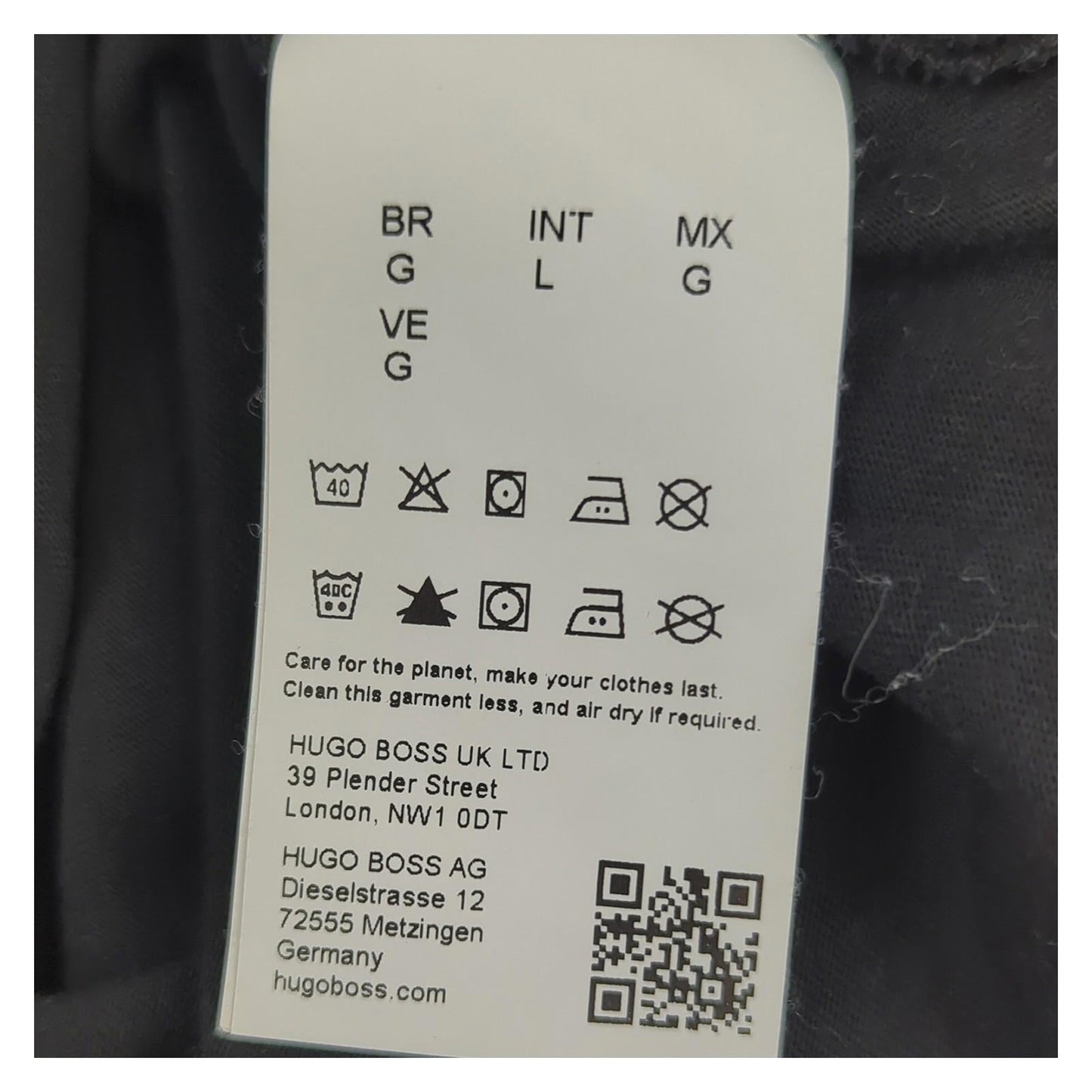 Hugo Boss Hugo Boss Black Cotton T-Shirt Men's L Crew Neck Smart Casual Logo Tee T-Shirts RewearableUK