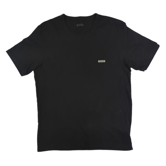 Hugo Boss Hugo Boss Black Cotton T-Shirt Men's L Crew Neck Smart Casual Logo Tee T-Shirts RewearableUK