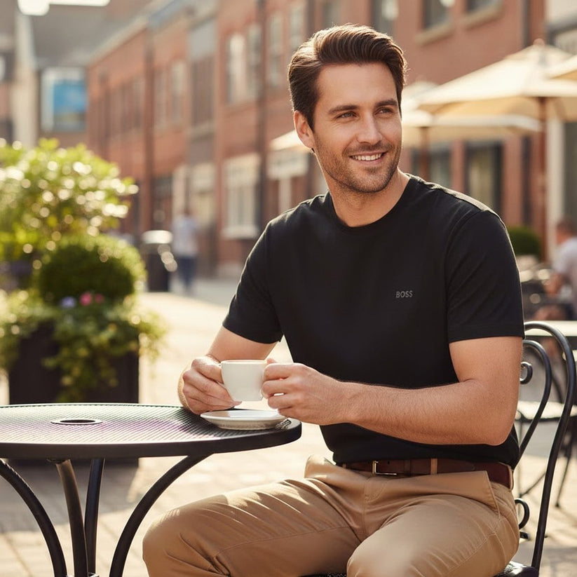 Hugo Boss Cotton Logo T-Shirt Black | Men's L by Hugo Boss – T-Shirts | RewearableUK