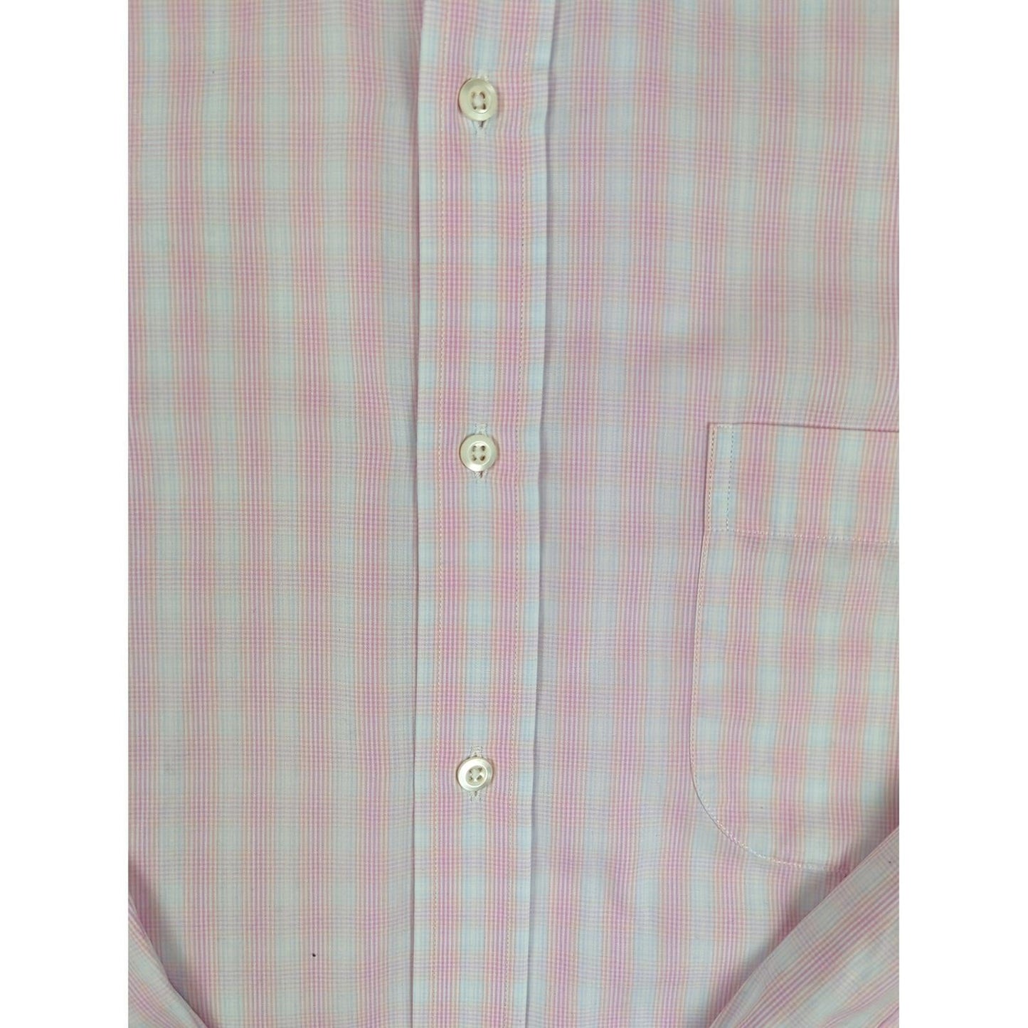 Hugo Boss Hugo Boss Men's Pink Check Cotton Shirt Size 44 Long Sleeve Casual Used shirt RewearableUK