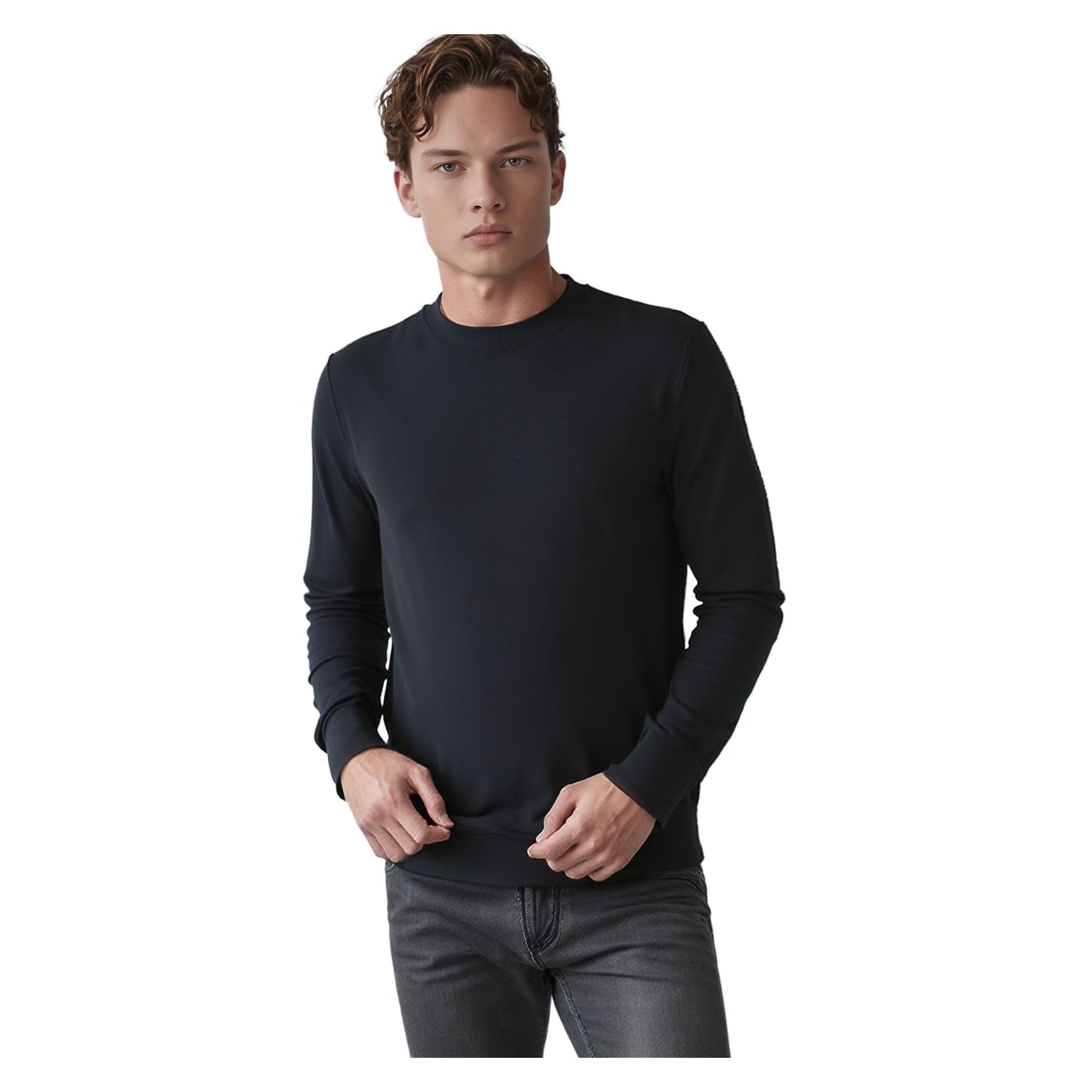 Hugo Boss Hugo Boss Orange Label Blue Knit Jumper - Men's Small Sweater & Hoodie RewearableUK