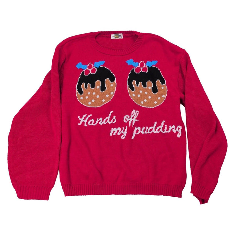 Impulse London Women's Christmas Pudding Jumper M Red – product photo 8 | RewearableUK