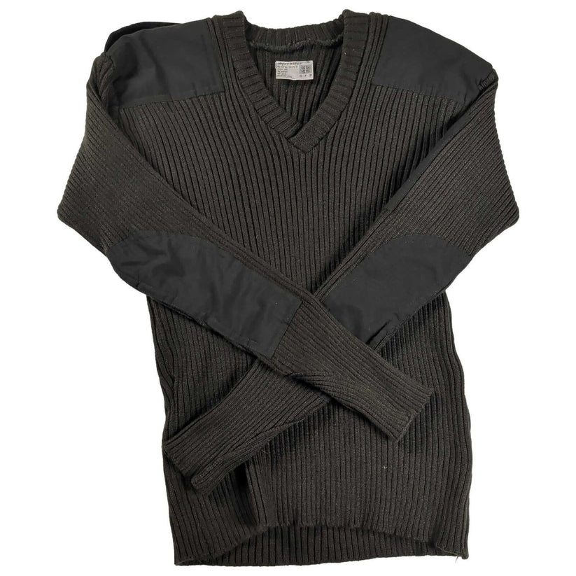 Indian Army Wool V-Neck Jumper 100cm Olive Green 2016 – product photo 1 | RewearableUK