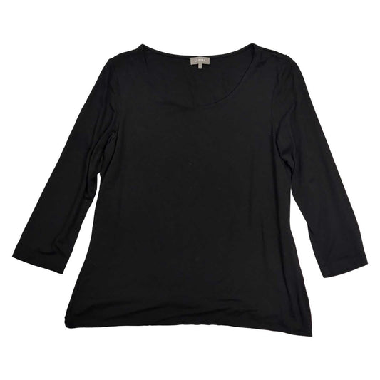 Jaeger Women's Black Jersey Top M 3/4 Sleeve Scoop Neck Viscose Stretch – product photo 1 | RewearableUK