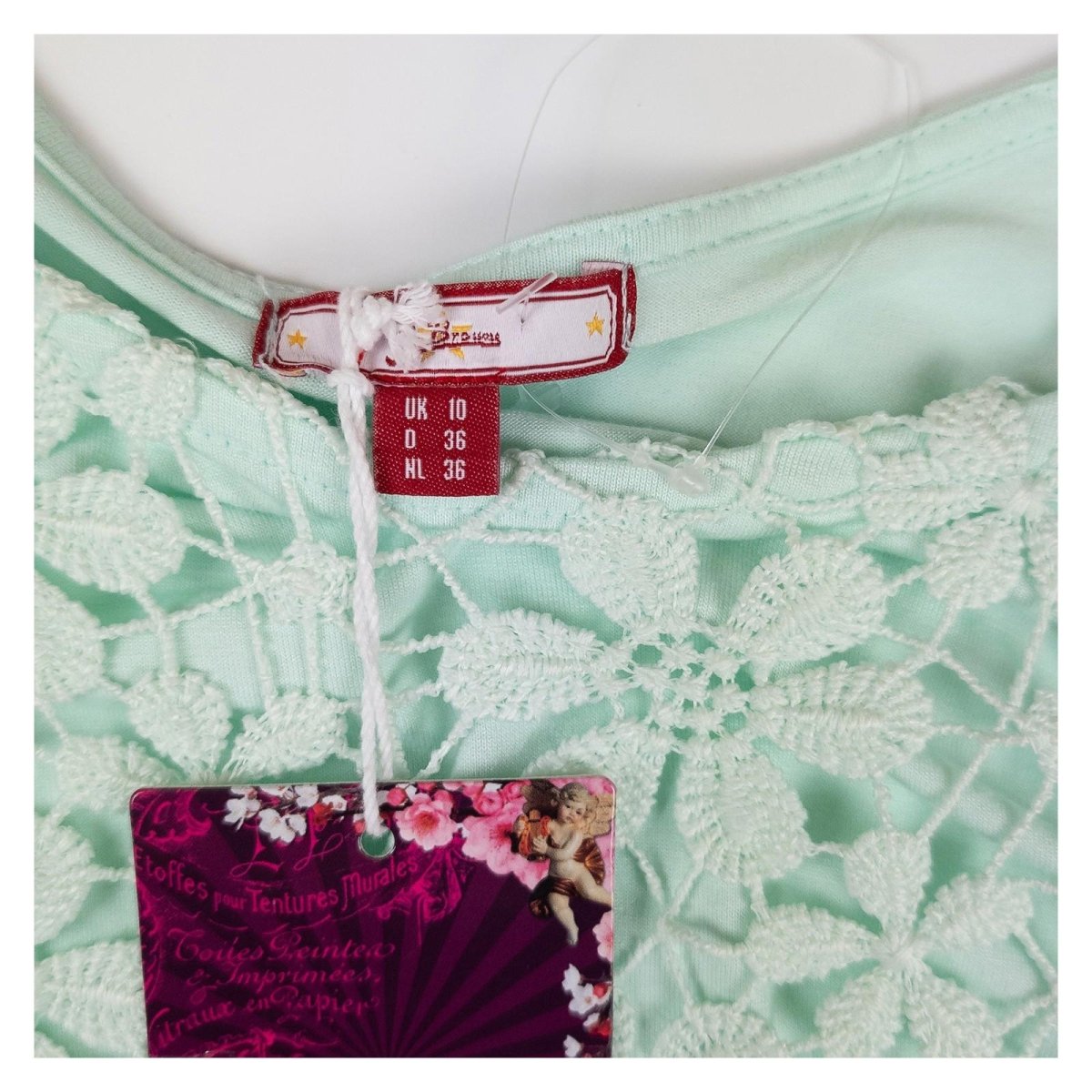 Joe Browns Womens Top UK 10 Mint Green Crochet Lace Blouse 3/4 Sleeve NWT by Joe Browns – | RewearableUK