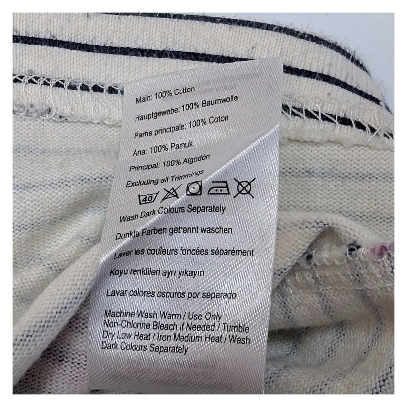 Joules Harbour Top Size UK 12 US 8 Pheasant Print Stripe Cotton Boat Neck Shirt by Joules – | RewearableUK