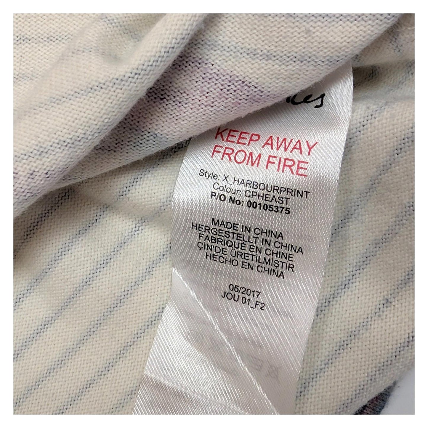 Joules Harbour Top Size UK 12 US 8 Pheasant Print Stripe Cotton Boat Neck Shirt by Joules – | RewearableUK