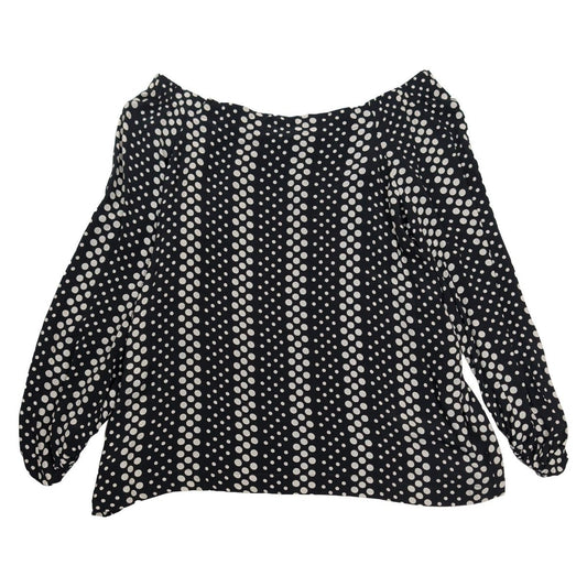 Karen Millen Black White Polka Dot Blouse UK 16 Balloon Sleeve Viscose – product photo 1 | RewearableUK