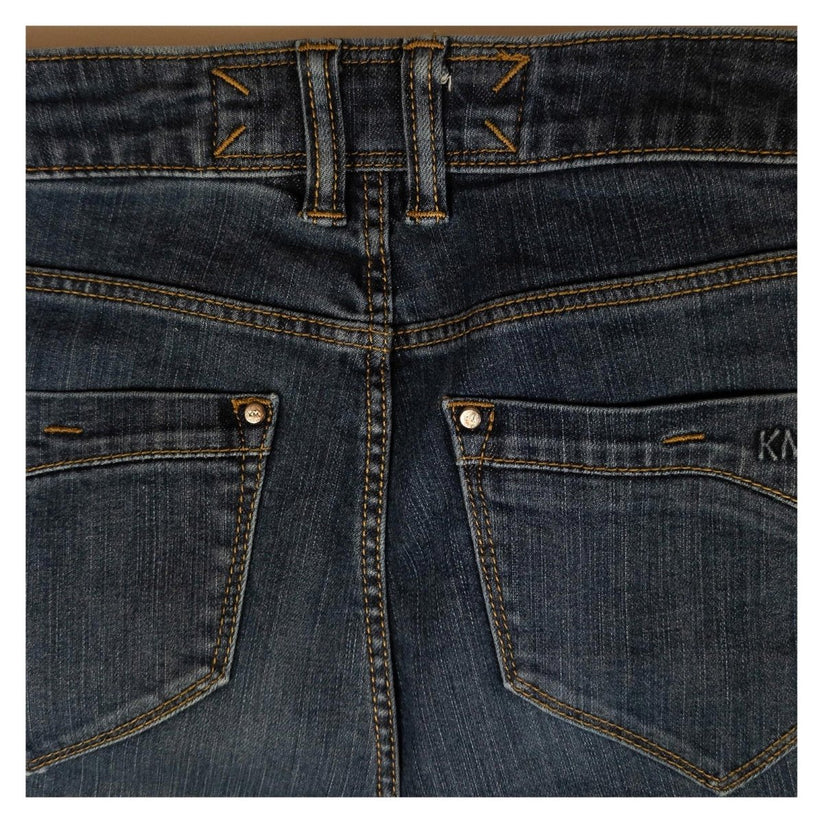 Karen Millen Jeans UK 8 US 4 Dark Blue Skinny Stretch Denim Pants KM Logo Trouse by Karen Millen – | RewearableUK