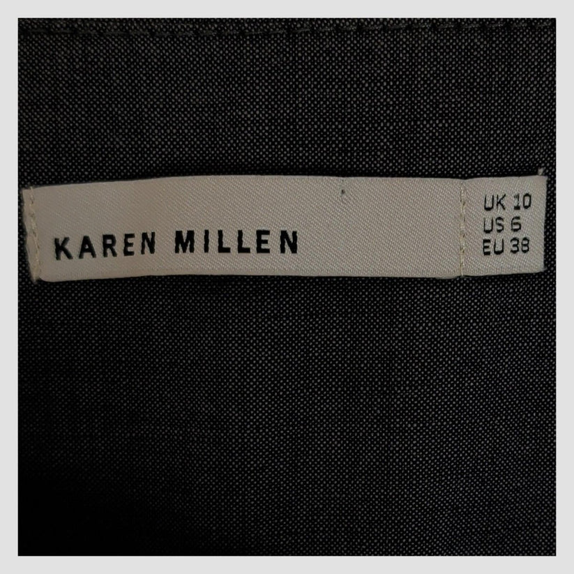 Karen Millen Women Grey Tailored Trousers UK10 EU38 Smart Fit by Karen Millen – SMART | RewearableUK