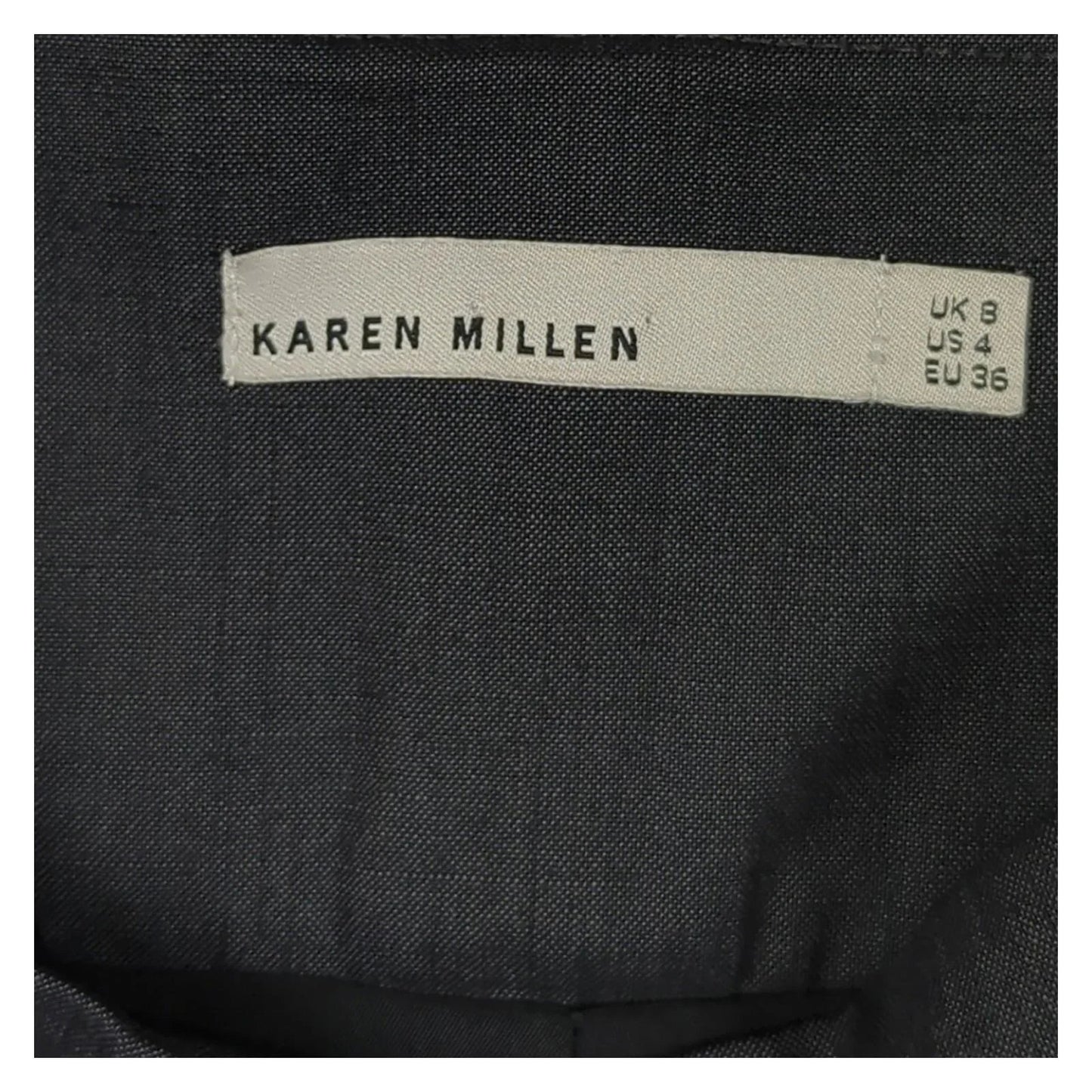 Karen Millen Karen Millen Wool Blend Skirt Grey UK Size 8 Straight Pencil Fit Designer SKIRT RewearableUK