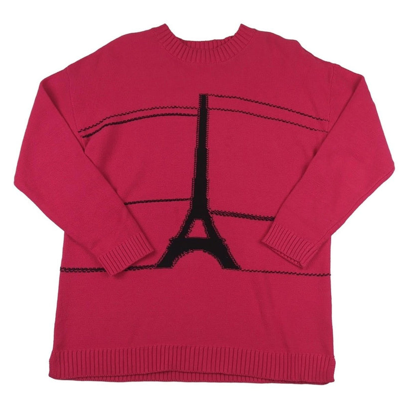 Karl Lagerfeld Paris Eiffel Tower Sweater Jumper Pink Knit Men's Size M by Karl Lagerfeld – | RewearableUK