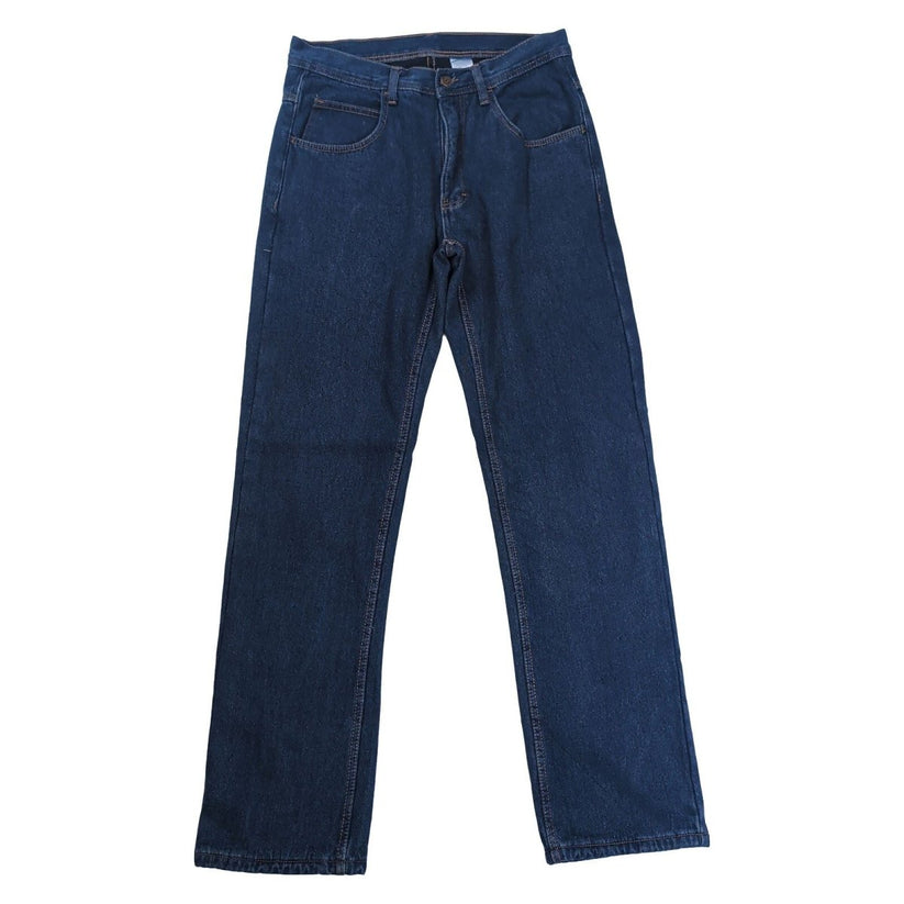 KEY Mens W32 L34 Lined Jeans Dark Blue Denim Straight Leg Workwear Trousers – product photo 2 | RewearableUK
