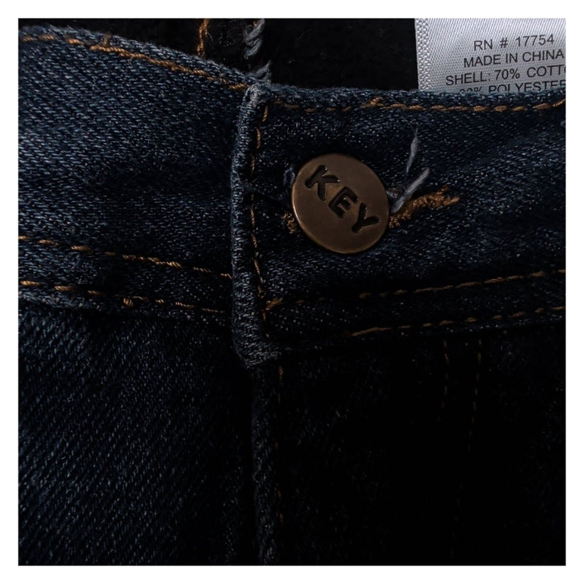 KEY Mens W32 L34 Lined Jeans Dark Blue Denim Straight Leg Workwear Trousers – product photo 4 | RewearableUK