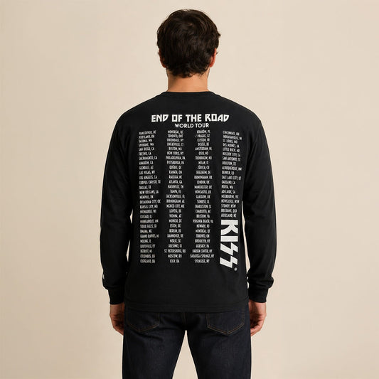 KISS End Of The Road World Tour Long Sleeve T-Shirt Black L – T-Shirts product photo 2 | RewearableUK