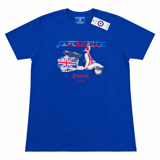 Lambretta Men's Royal Blue Scooter T-Shirt XL, New With Tags Cotton – T-Shirt product photo 2 | RewearableUK
