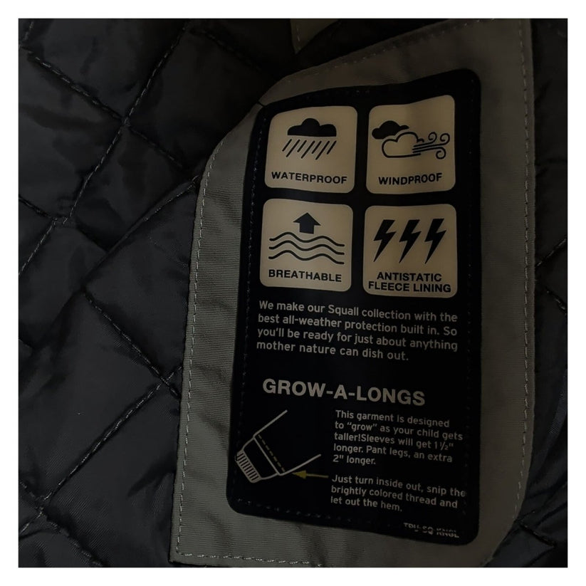 Lands End Kids Squall Waterproof Hooded Winter Coat Navy Grey XL 18-20 – product photo 5 | RewearableUK