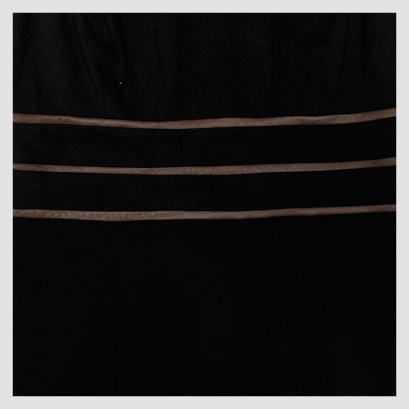 Lauren Ralph Lauren Black Sleeveless Sheath Dress Size 14 Faux Leather Trim by Lauren Ralph Lauren – | RewearableUK
