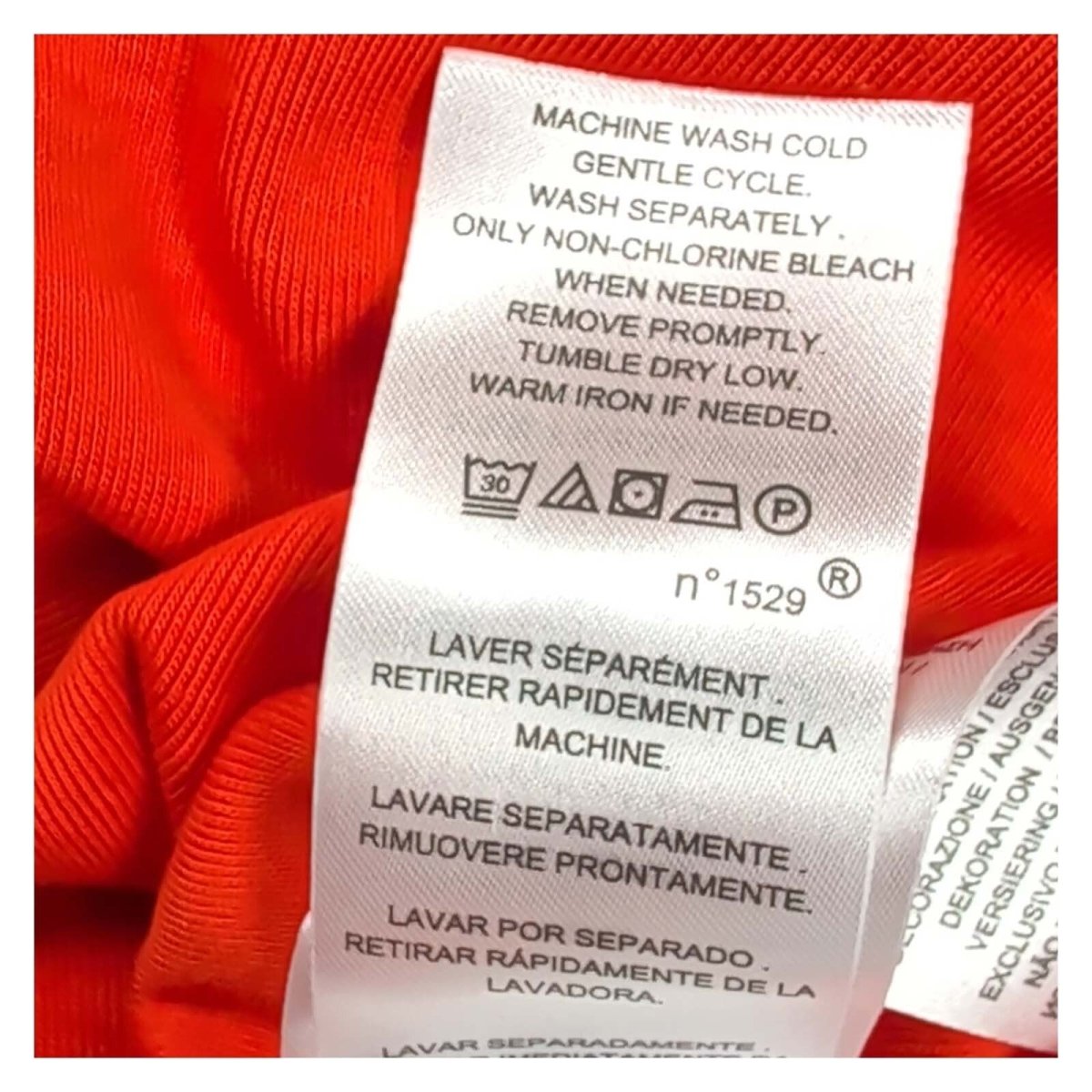 Lauren Ralph Lauren Red Orange Boat Neck Top XS Stretch Cotton Elbow Sleeve – product photo 5 | RewearableUK