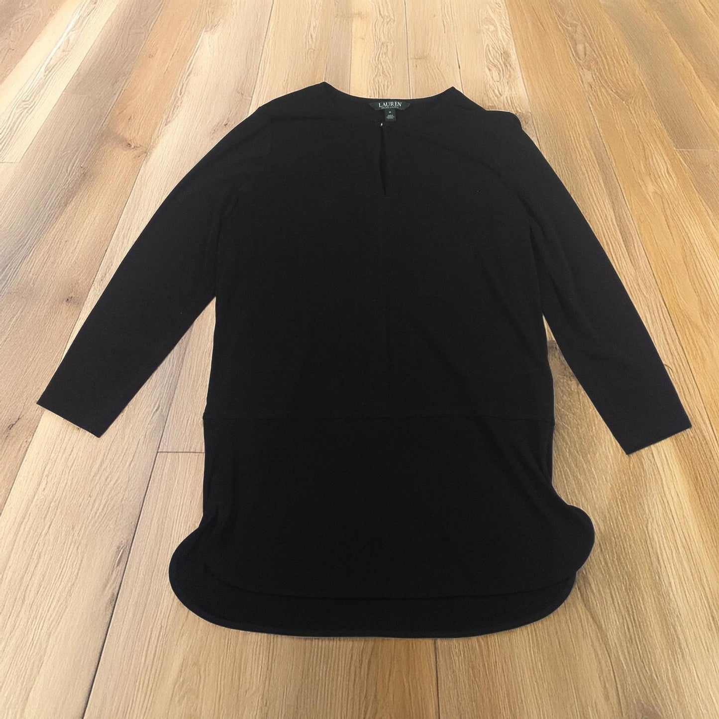 Lauren Ralph Lauren Tunic Dress Size M Black Cold Shoulder Jersey Long Sleeve by Lauren Ralph Lauren – | RewearableUK