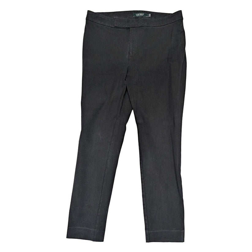 lauren ralph lauren womens black stretch cotton blend trousers size 4 by Lauren Ralph Lauren – | RewearableUK