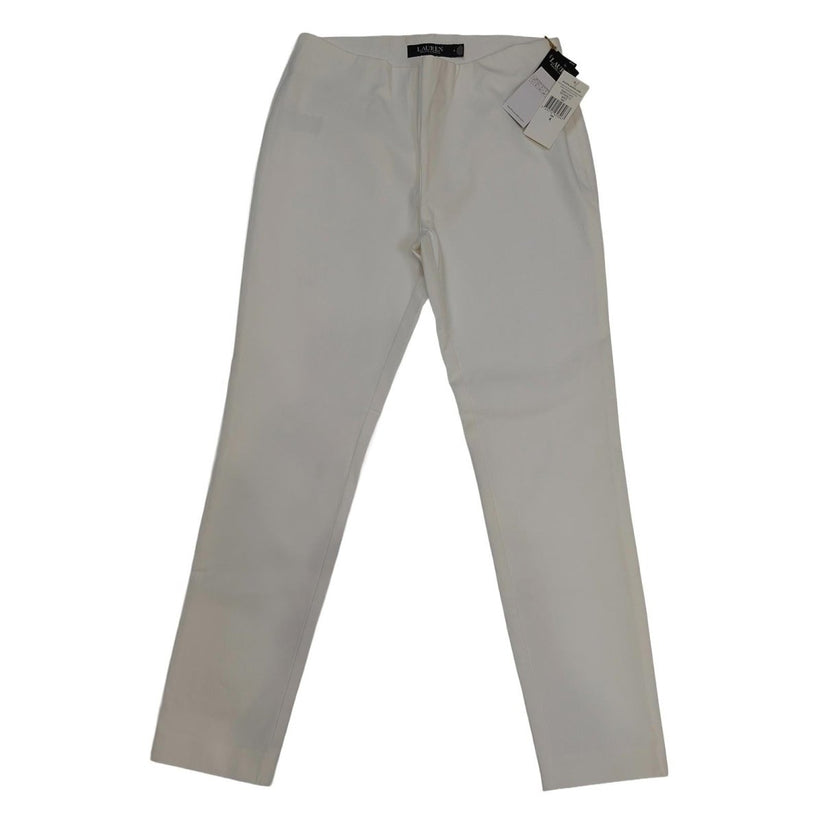 lauren ralph lauren womens trousers pants white size uk 8 us 4 slim nwt by Lauren Ralph Lauren – | RewearableUK