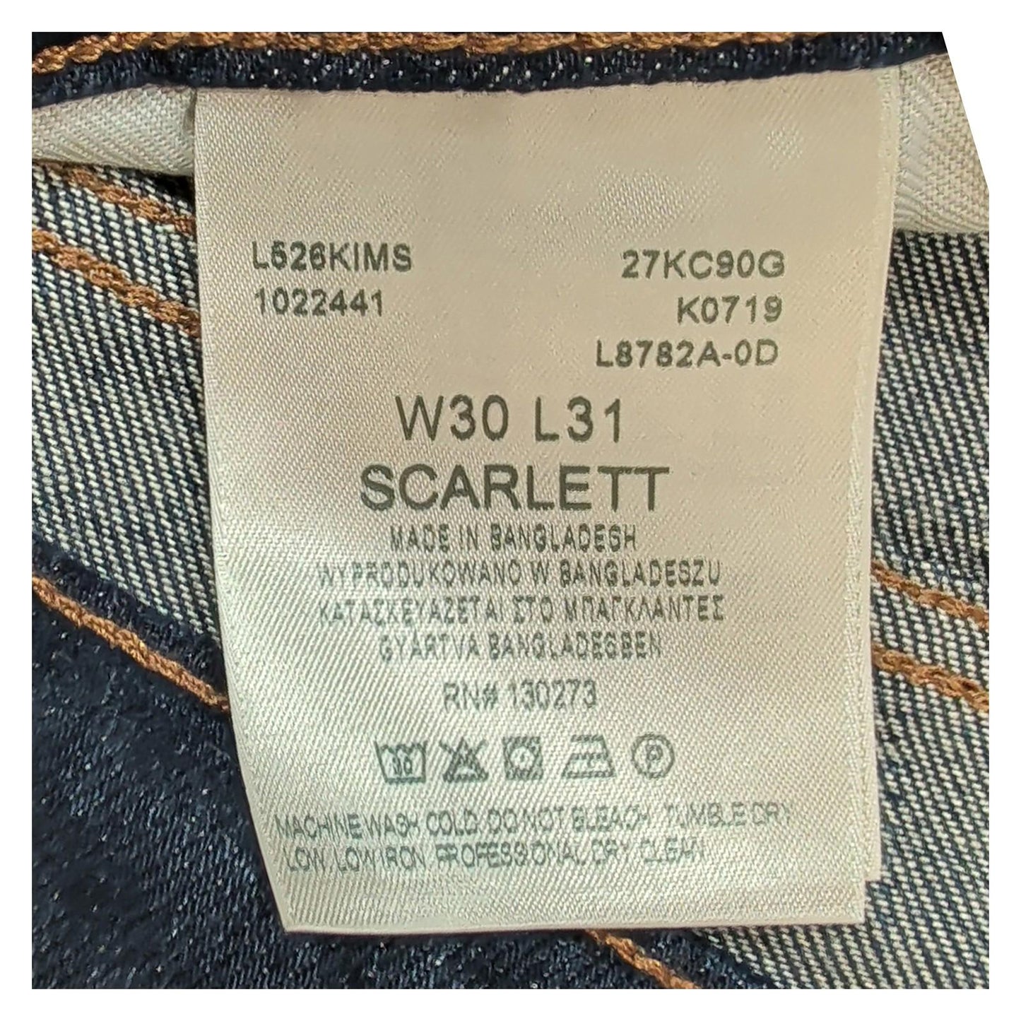 Lee Scarlett Skinny Jeans Womens W30 L31 Dark Blue Stretch Deluxe Denim Pants by Lee – | RewearableUK