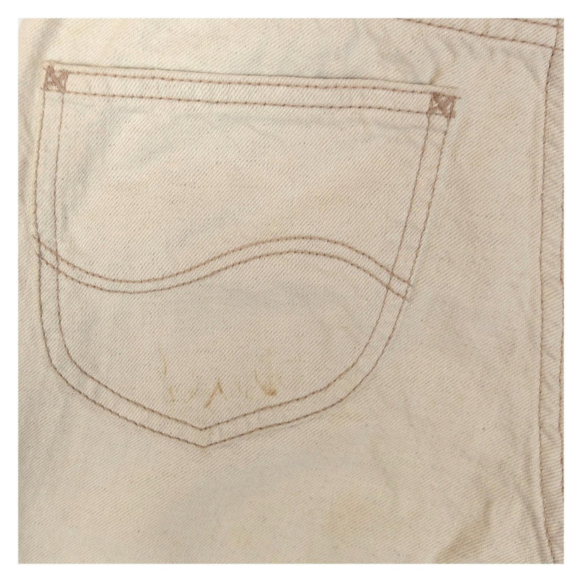 lee women size w26 l33 beige high rise wide leg button fly trousers jeans by Lee – | RewearableUK