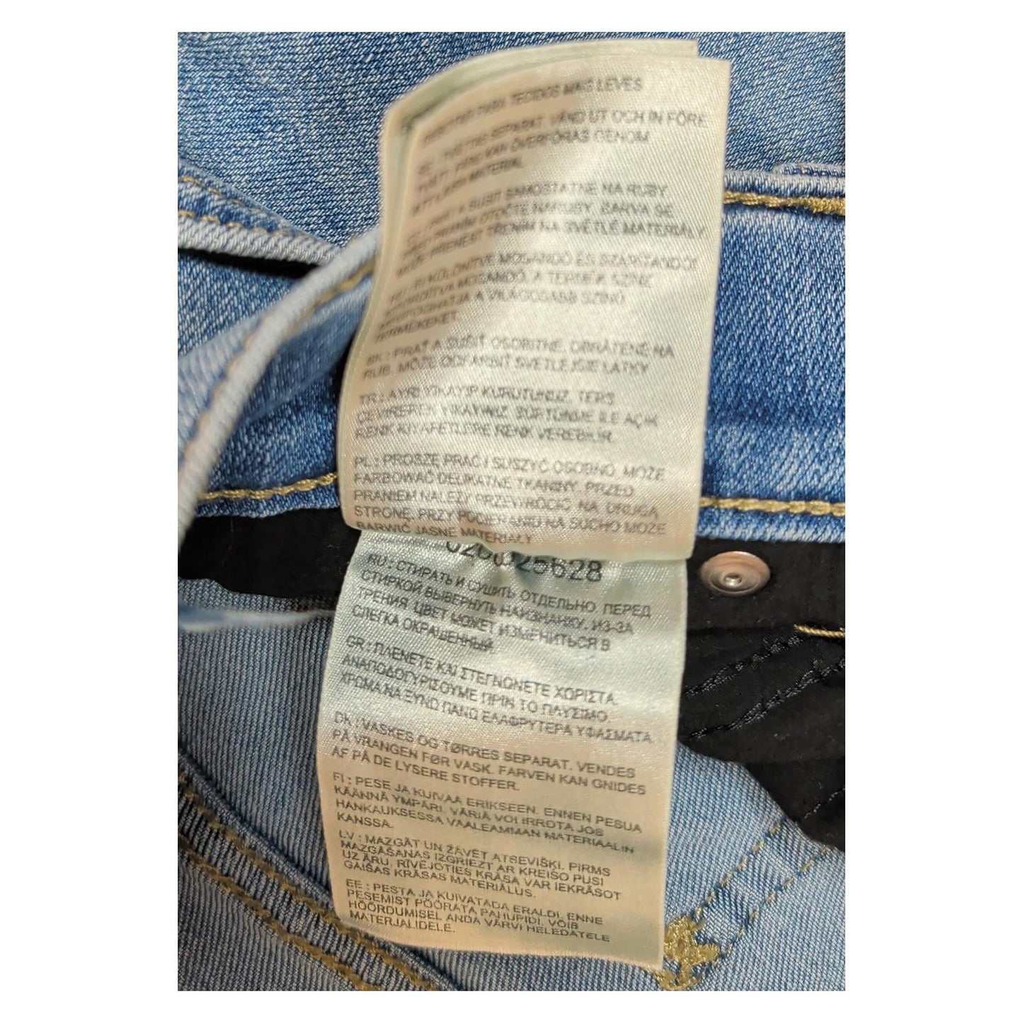 lee womens w28 l31 light blue comfort skinny high rise denim jeans trousers by Lee – JEANS | RewearableUK