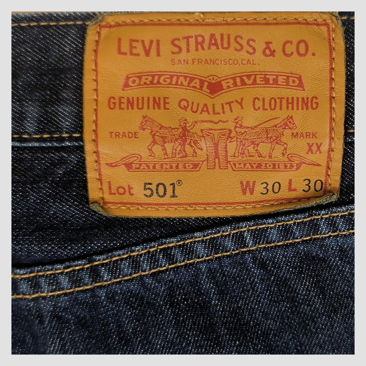 Levi's 501 Mens Jeans W30 L30 Dark Blue Straight Fit Denim by Levi's – JEANS | RewearableUK
