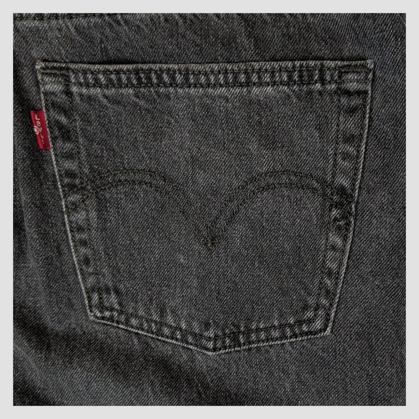 Levi’s 501 Womens Black Washed Straight Leg Jeans W28 L30 Raw Hem Denim by Levi's – | RewearableUK