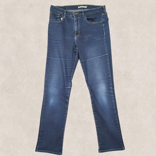 Levis 724 High Rise Straight Womens Dark Blue Stretch Jeans W30 L32 by Levi's – | RewearableUK