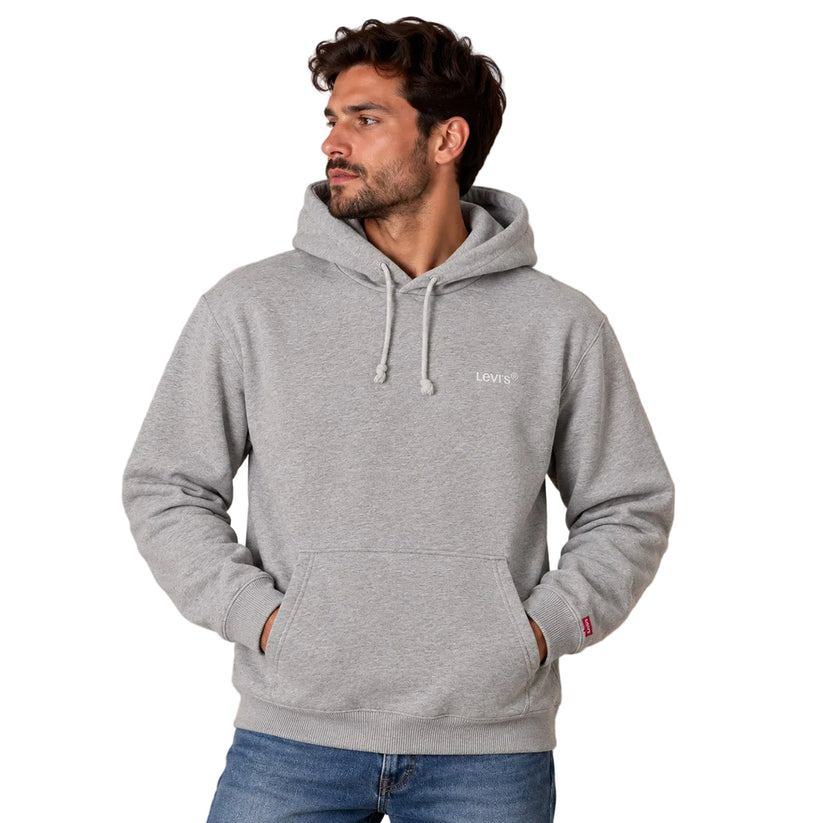 Levi's Men's Relaxed Embroidered Hoodie S Grey – Hoodie product photo 1 | RewearableUK