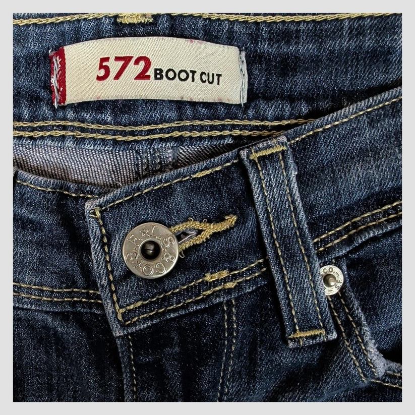 levi's womens medium blue 572 boot cut stretch cotton casual denim jeans 29x32 by Levi's – | RewearableUK