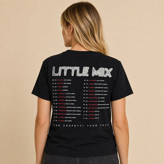 Little Mix Confetti Tour 2022 T-Shirt M Black Gildan – product photo 2 | RewearableUK