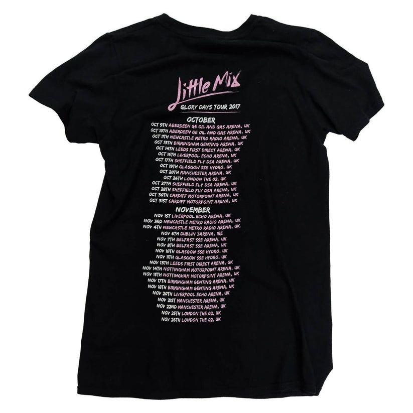 Little Mix Glory Days Tour 2017 concert T-shirt by Gildan Softstyle. Black fitte – product photo 2 | RewearableUK