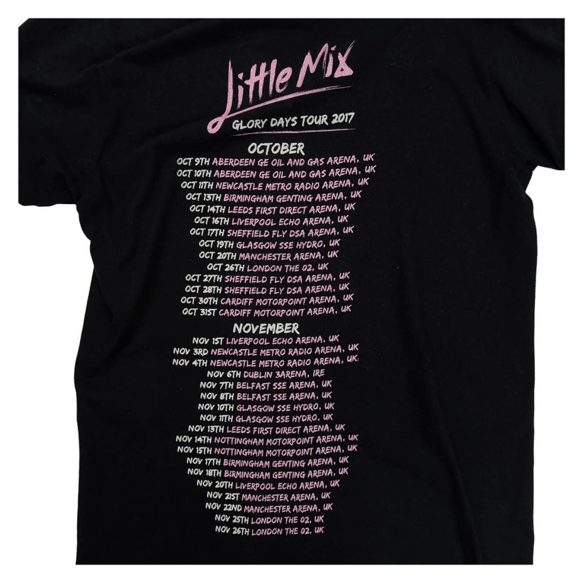 Little Mix Glory Days Tour 2017 concert T-shirt by Gildan Softstyle. Black fitte – product photo 4 | RewearableUK