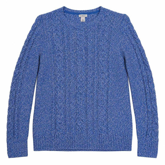 L.L.Bean Men's Jumper Medium Blue Cable Knit Cotton – product photo 1 | RewearableUK