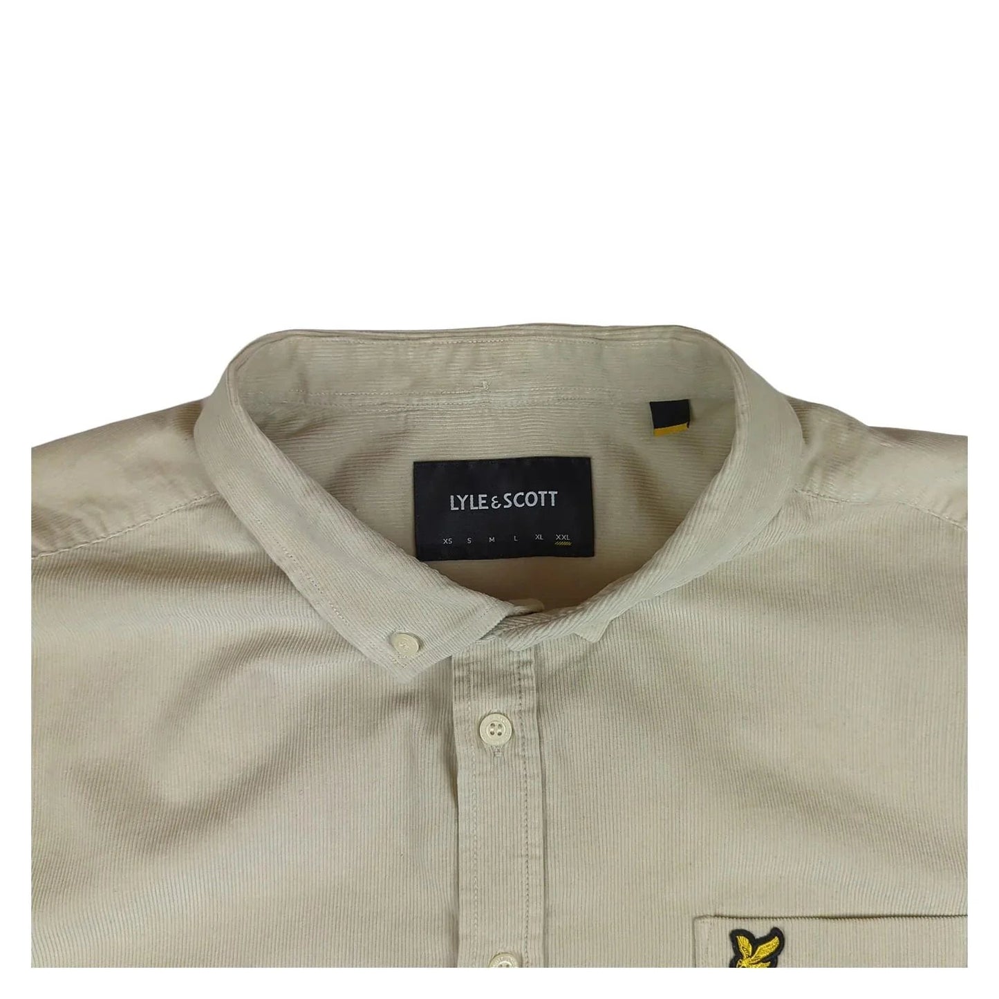 Lyle & Scott Lyle & Scott Beige Button - Down Shirt XXL 100% Cotton Casual shirt RewearableUK