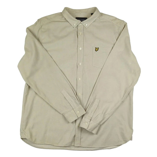 Lyle & Scott Lyle & Scott Beige Button - Down Shirt XXL 100% Cotton Casual shirt RewearableUK