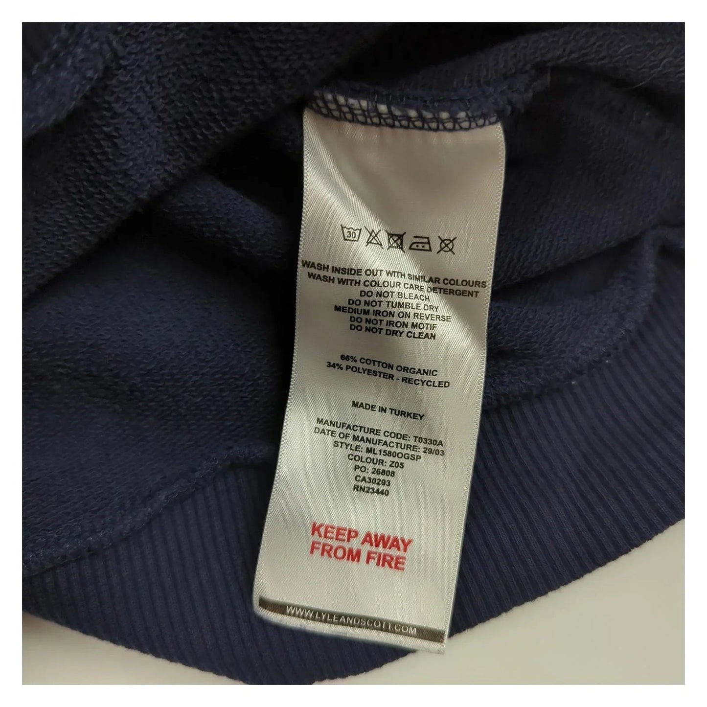 Lyle & Scott Lyle & Scott Jumper Mens M Medium Navy Blue Full Zip Sweater Cotton Blend Casual Sweater & Hoodie RewearableUK