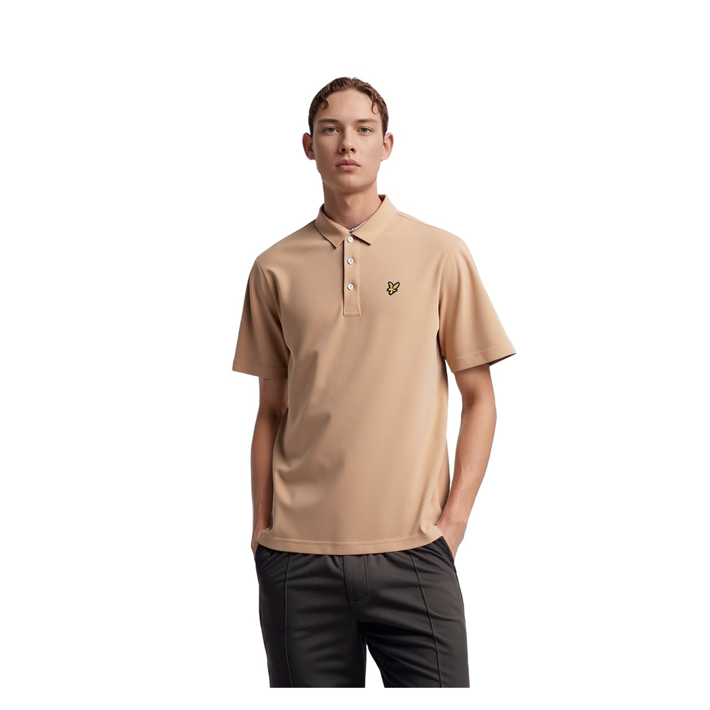 Lyle & Scott Lyle & Scott Men's XXL Orange Cotton Short Sleeve Shirt Used Casual polo RewearableUK