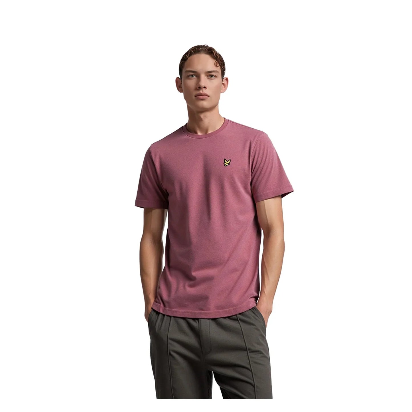 Lyle & Scott Lyle & Scott Pink Organic Cotton T-Shirt Men's Large Casual Crew Neck Tee T-Shirts RewearableUK